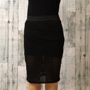 Black pencil skirt